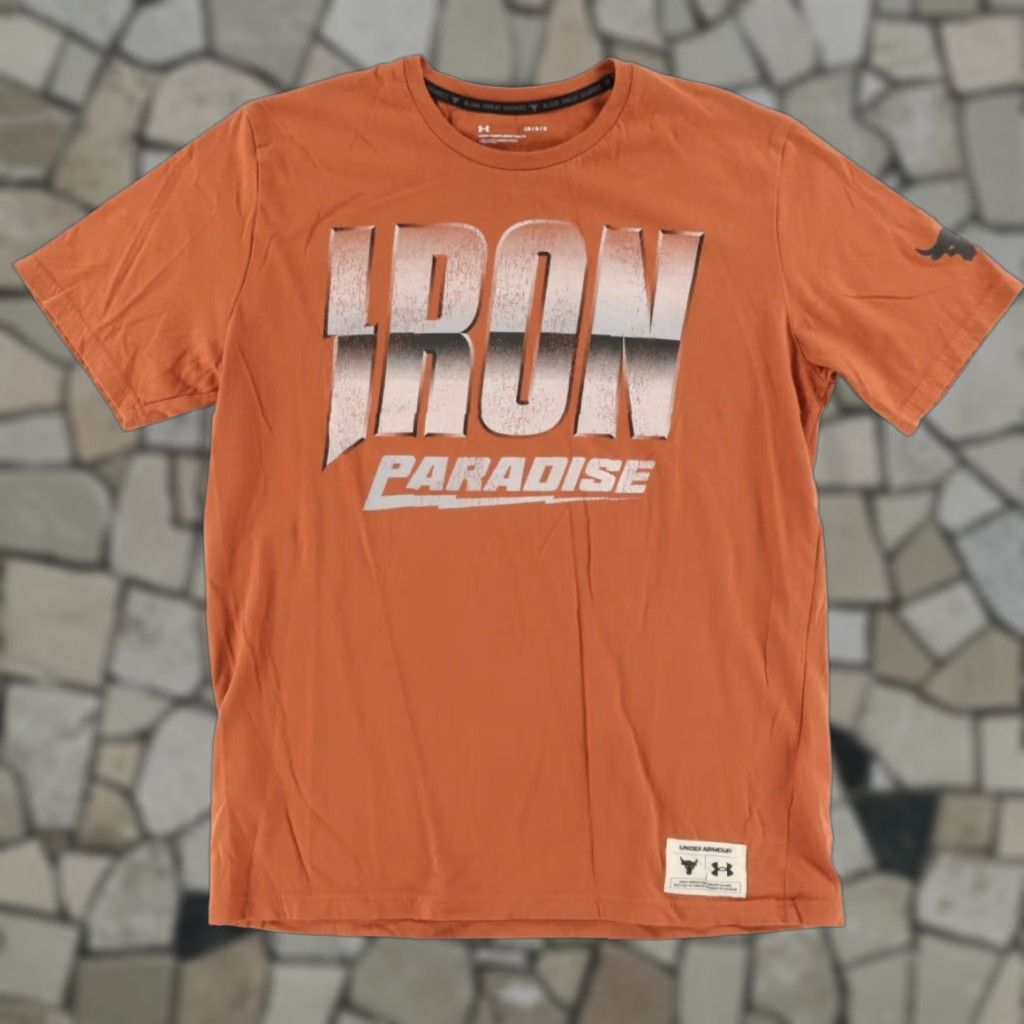 Under Armour Under Armour Project Rock Iron Paradise Solid T-Shirt Orange Men's L Size US L / EU 52-54 / 3 - 1 Thumbnail