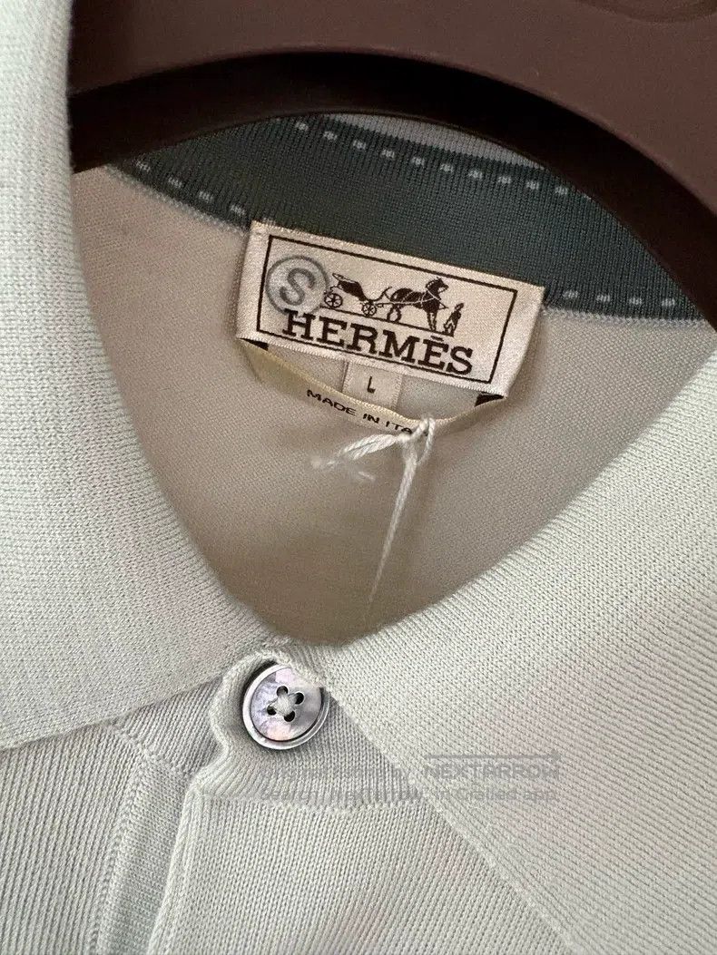 Hermes Hermes Autumn and Winter Men's Knitted Polo Size US L / EU 52-54 / 3 - 3 Thumbnail