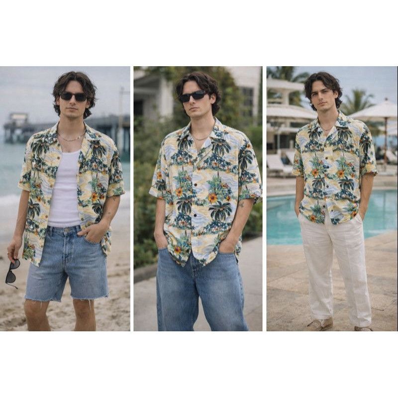 Other Aloha Hut Men’s Hawaiian Shirt L – Tropical Print, Y2K Dadco Size US L / EU 52-54 / 3 - 1 Thumbnail