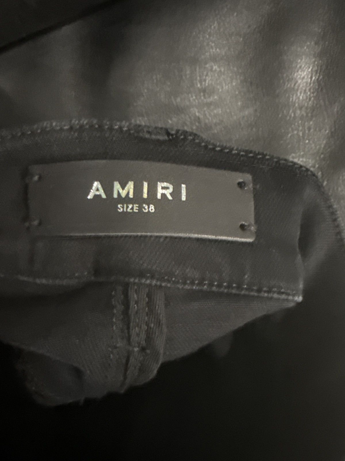 Amiri Amiri Camo Leather Logo Applique Distressed Denim Size US 38 / EU 54 - 11 Thumbnail