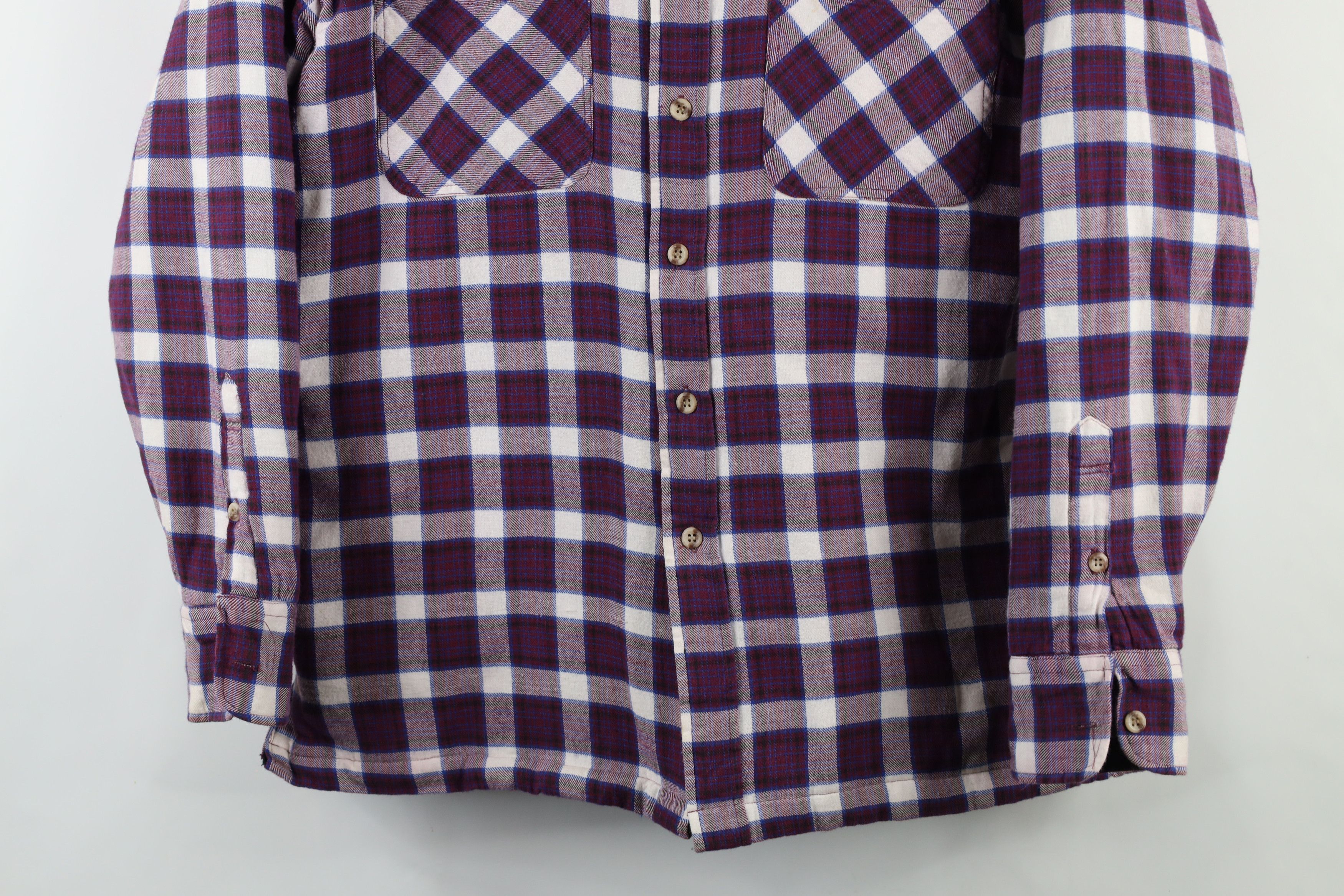 Vintage Vintage 90s Streetwear Quilted Flannel Button Shirt Jacket Size US L / EU 52-54 / 3 - 3 Thumbnail