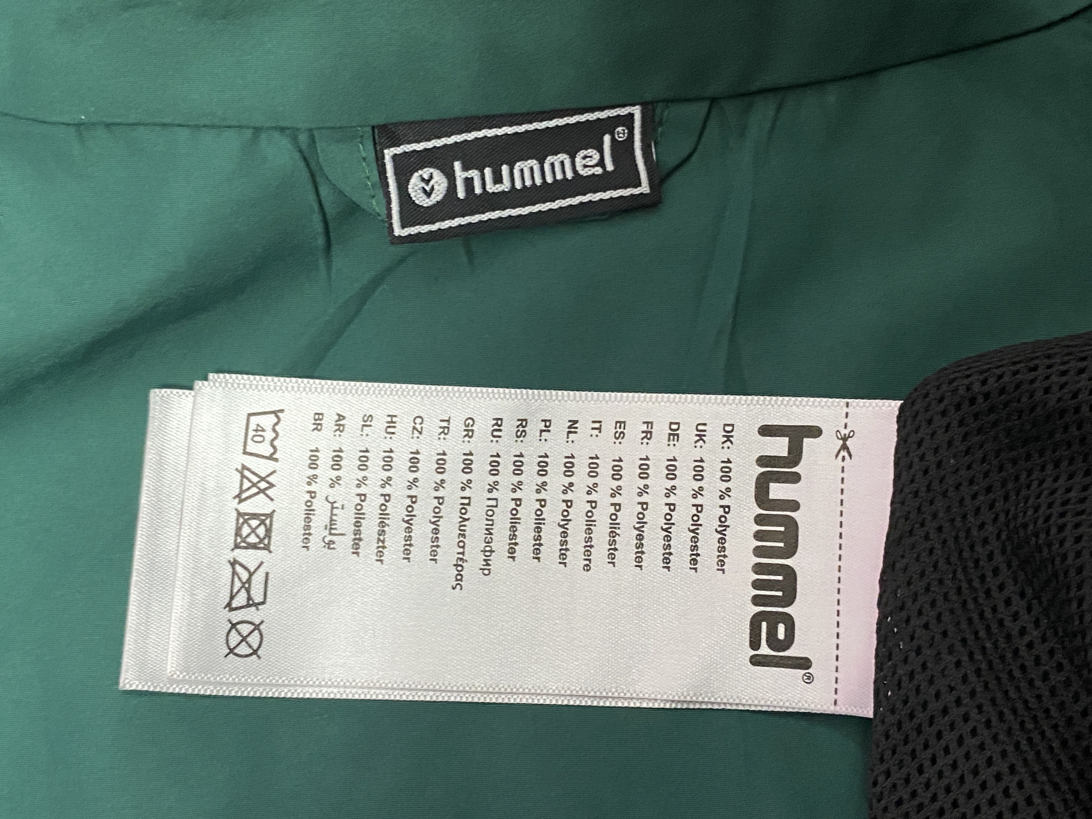 Hummel × Vintage Hummel Vintage Men's Windbreaker Jacket - L Green Polyester Size US L / EU 52-54 / 3 - 5 Thumbnail