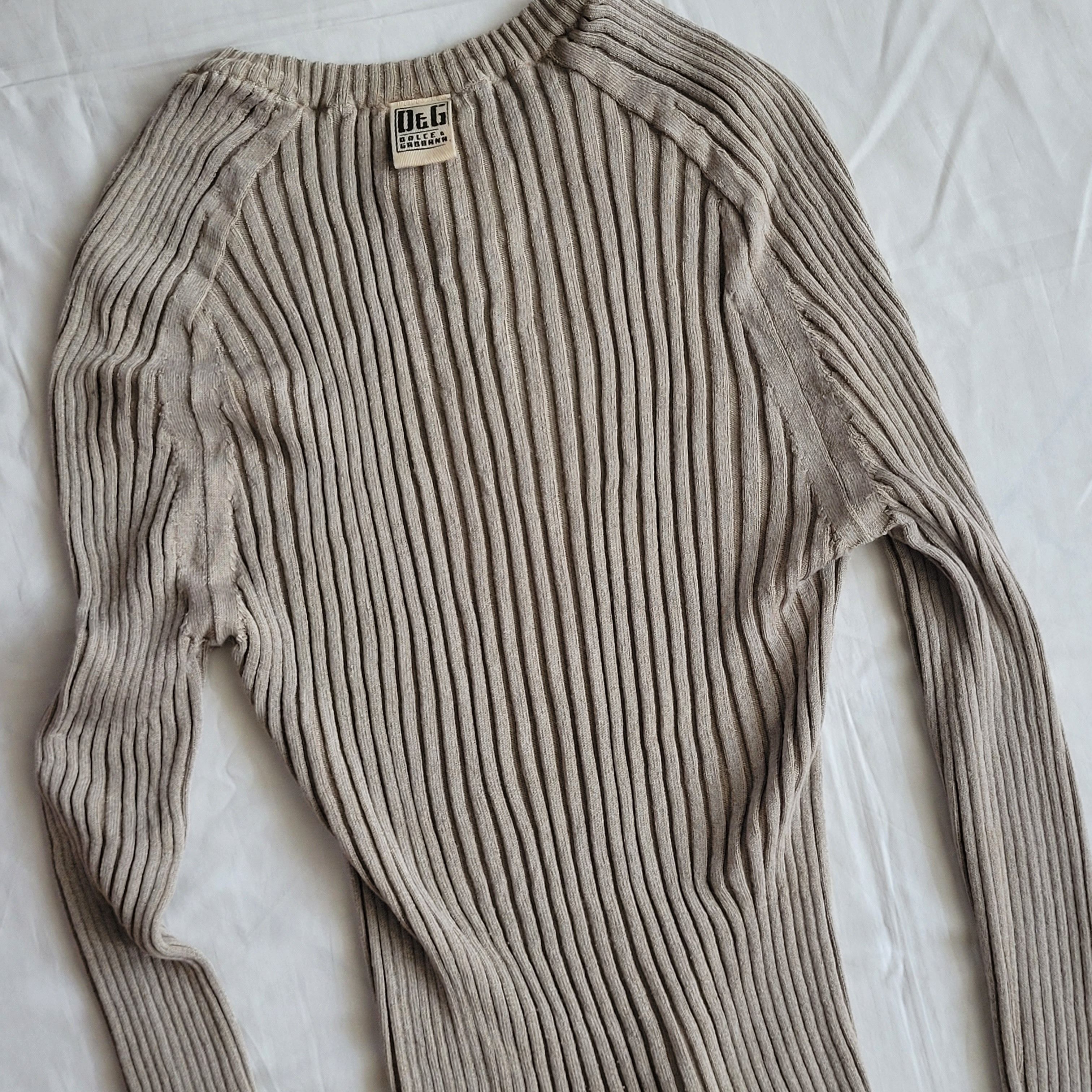 Dolce & Gabbana D&G 2000s fitted ribbed sweater Size XL / US 12-14 / IT 48-50 - 8 Thumbnail