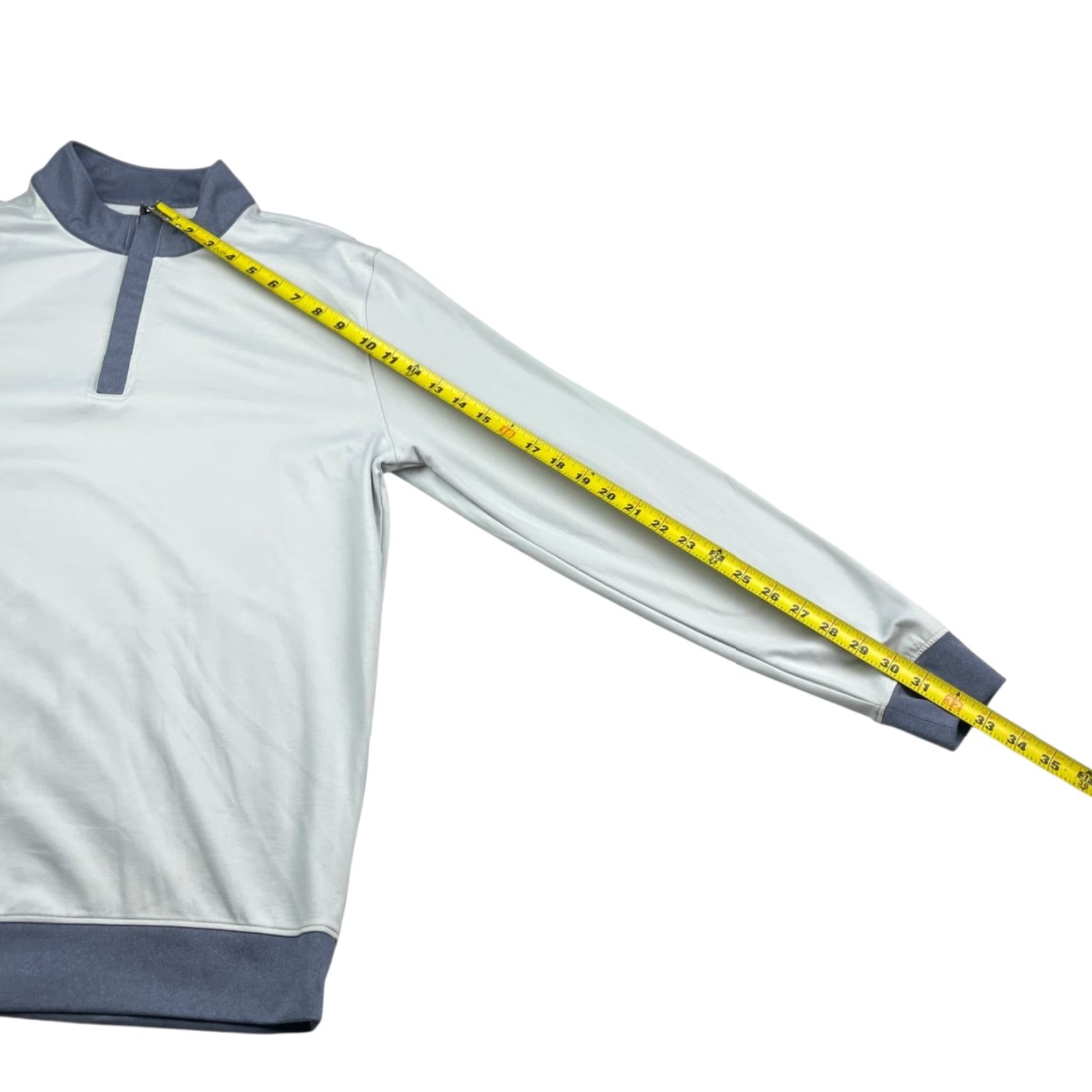 Swannies Men's 1/4 Zip Performance Golf Pullover Casual Shirt Regular Medium Gray Navy 1/4 Zip Pullover Swannies Mens Golf Pullover