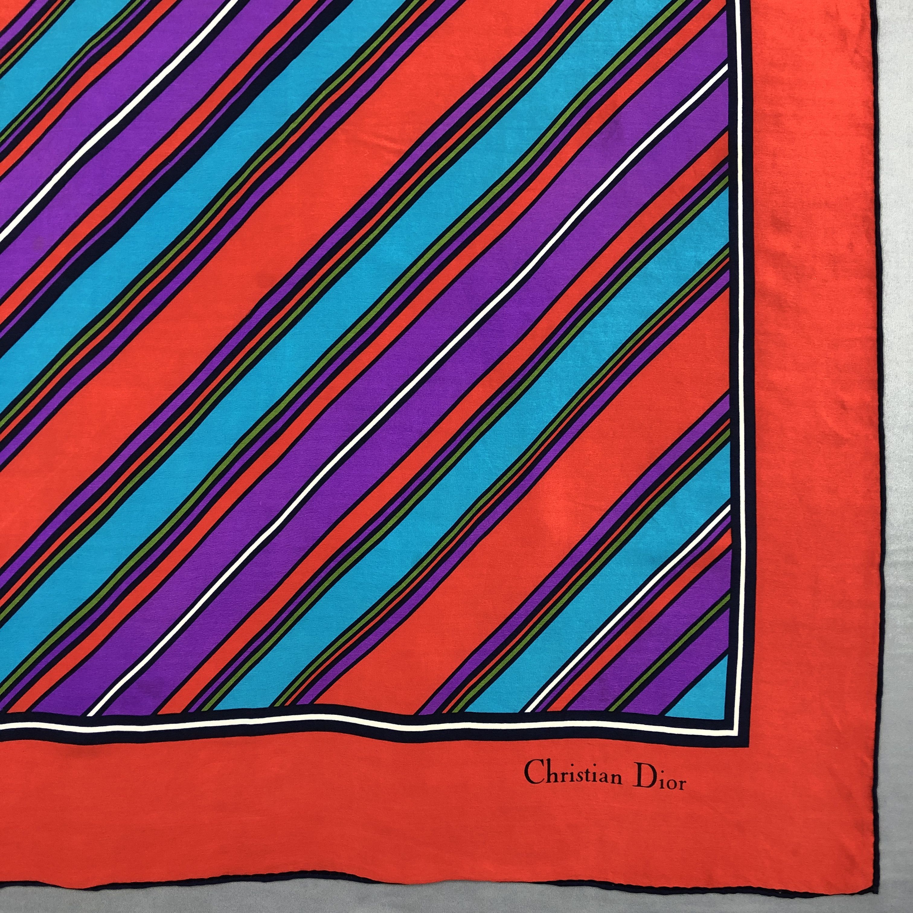 Vintage Vintage Christian Dior SILK Scarf Twill Stole Wraps Scarves Size ONE SIZE - 7 Thumbnail