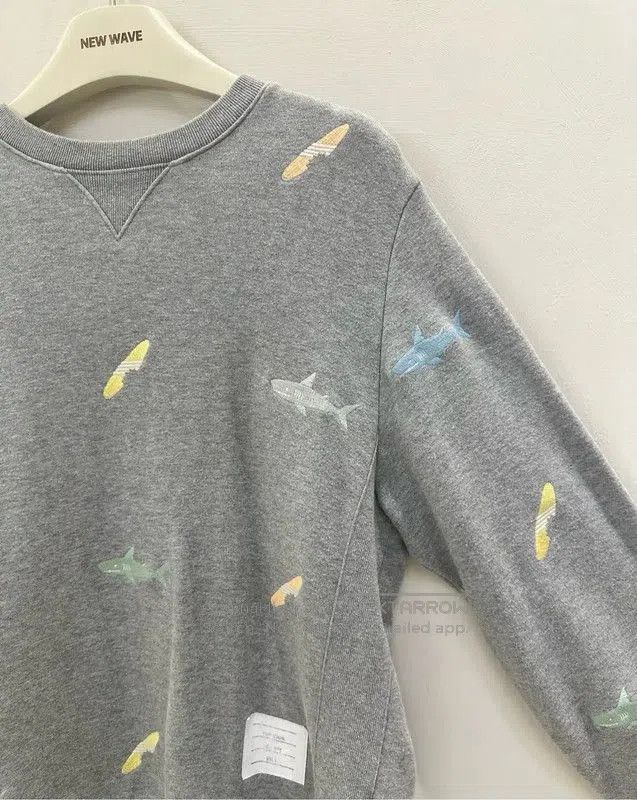 Thom Browne Thom Browne Gray Long Sleeve Cotton Sweatshirt . Size US L / EU 52-54 / 3 - 3 Thumbnail