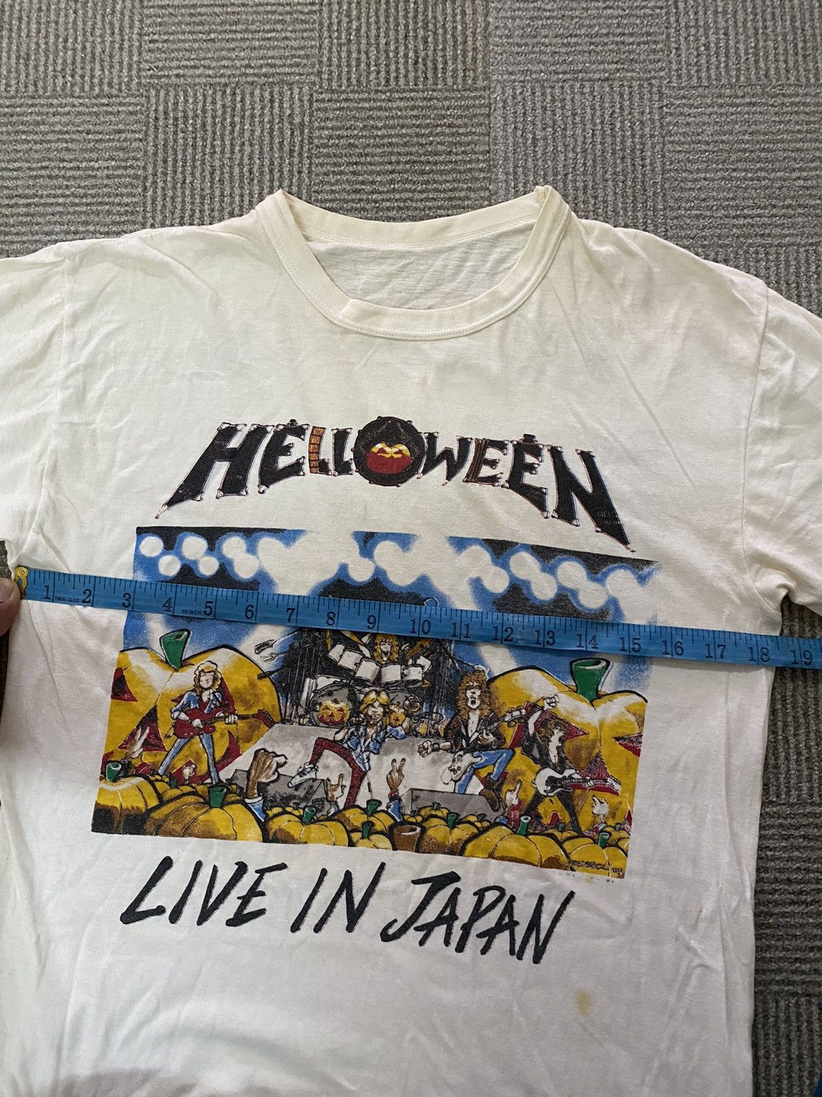 Band Tees × Vintage VINTAGE HELLOWEEN BAND LIVE IN JAPAN TOUR 89/90 TSHIRT Size US S / EU 44-46 / 1 - 11 Thumbnail