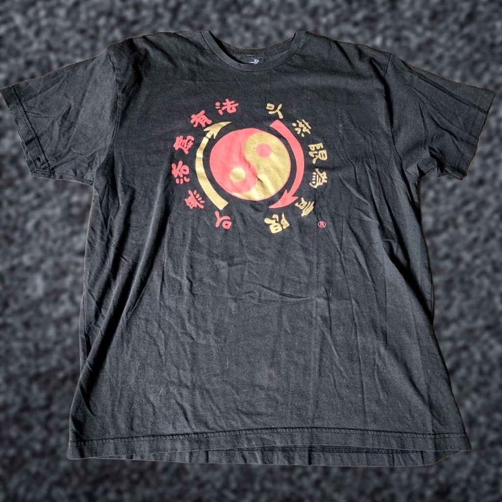 Lee Bruce Lee Kung Foo Shirt Mens XL T Shirt 2000s Graphic Print Black Cotton Short Sleeve Crew Neck Martial Arts Logo Size US XL / EU 56 / 4 - 1 Thumbnail