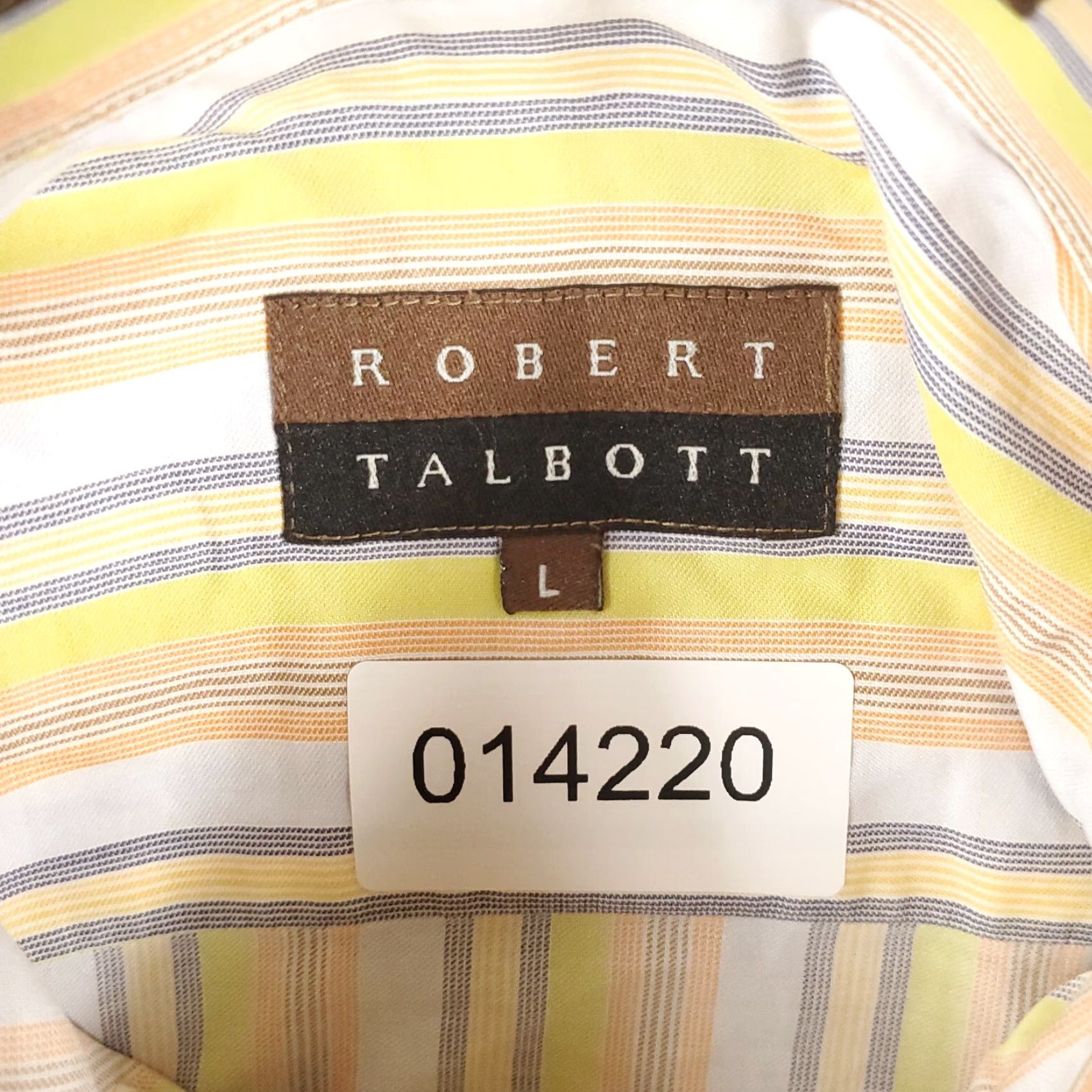 Robert Talbott Robert Talbott Striped Button-Up Shirt Large Yellow Mens Casual Business Size US L / EU 52-54 / 3 - 7 Thumbnail