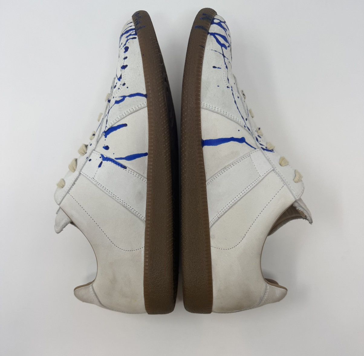 Maison Margiela Maison Margiela Replica GAT Paint Splatter White/Blue Size US 11 / EU 44 - 4 Thumbnail