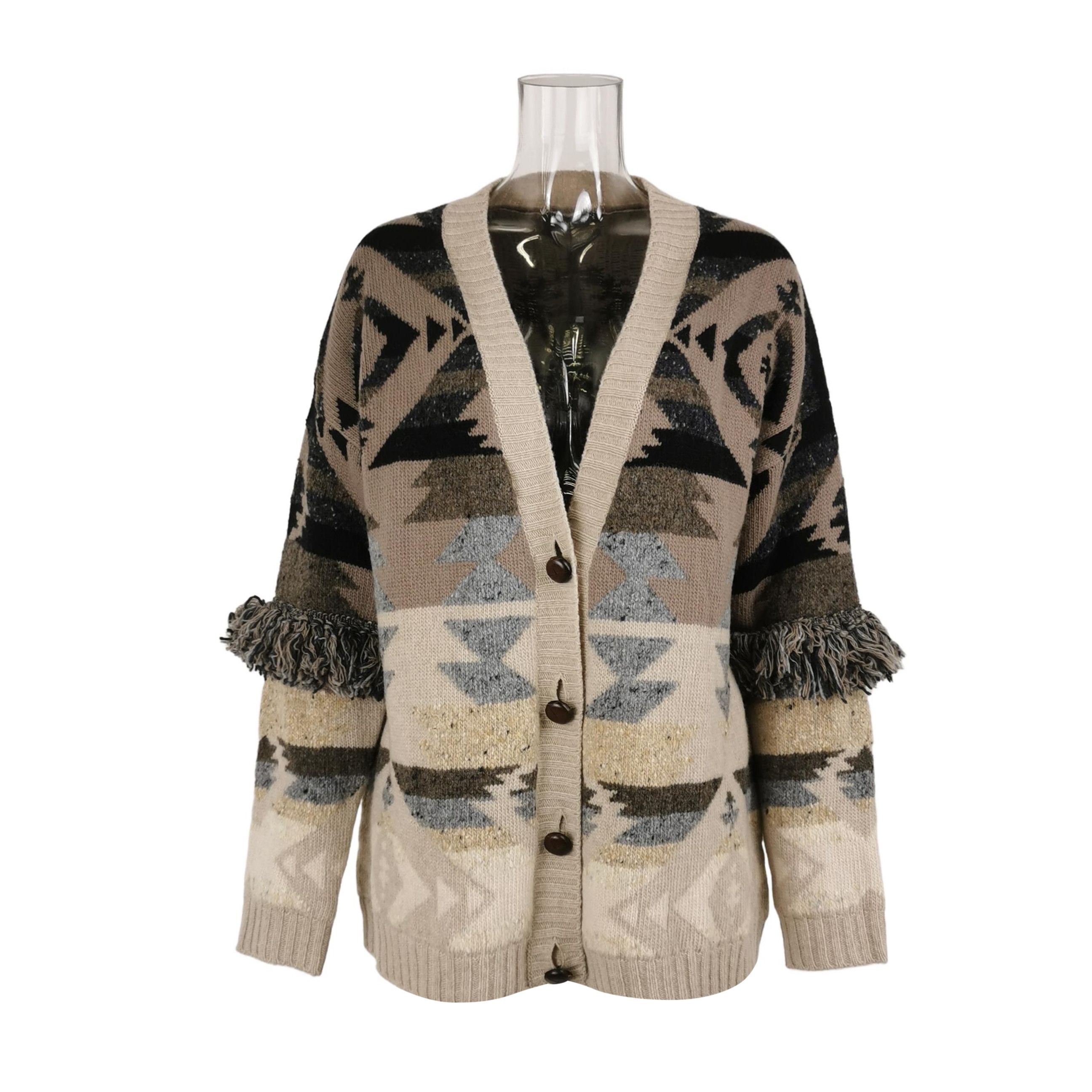 Weekend Max Mara WeekendMaxMara Colorblock Wool Blend Long Cardigan M Size M / US 6-8 / IT 42-44 - 1 Thumbnail