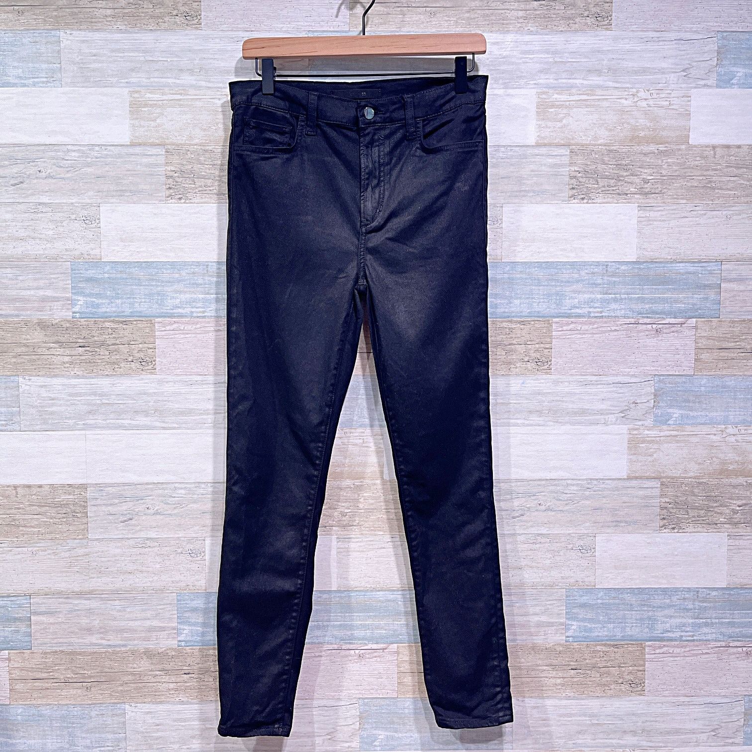 Other Joes Jeans Charlie High Rise Skinny Ankle Black Coated 29 Size 29" - 1 Thumbnail