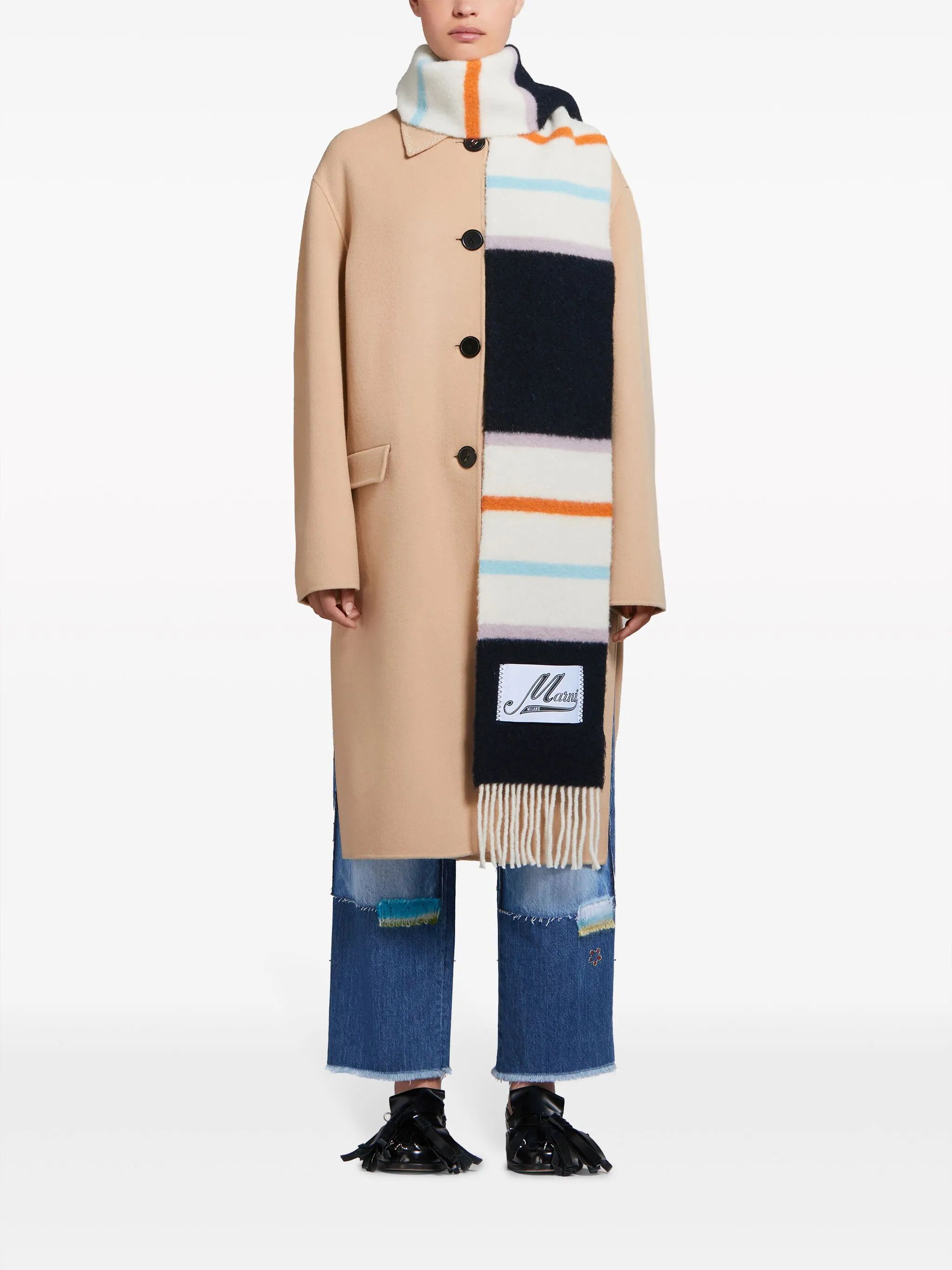 Marni o1f1d3z0725 Size: OS / Striped Scarf in Multicolor Size ONE SIZE - 4 Thumbnail
