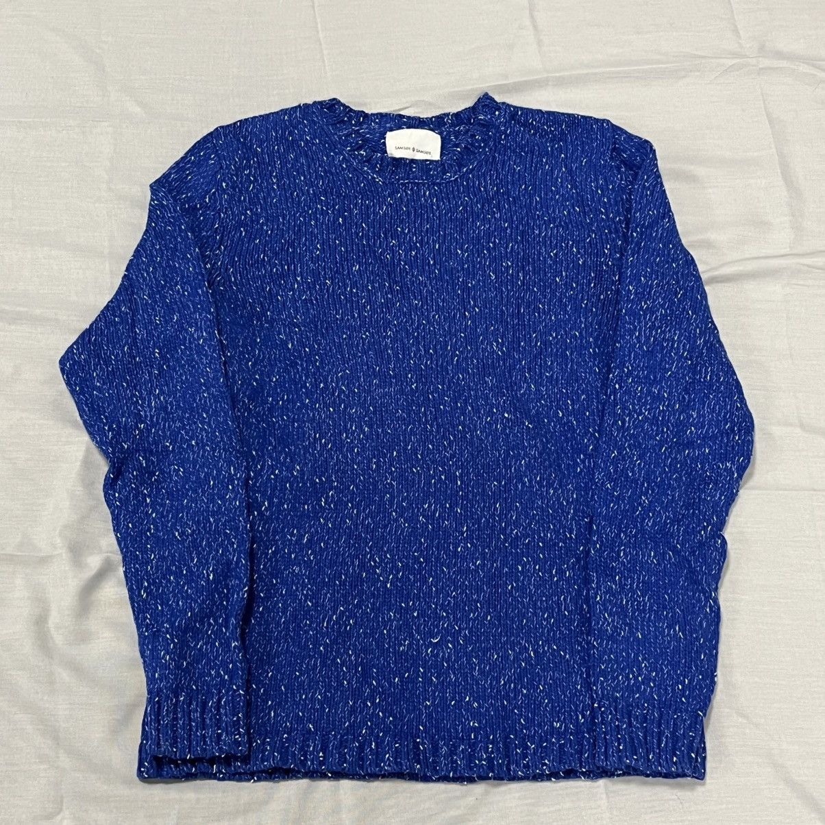 Samsoe Samsoe Samsoe Samsoe Blue speckled knit sweater Size L / US 10 / IT 46 - 1 Thumbnail