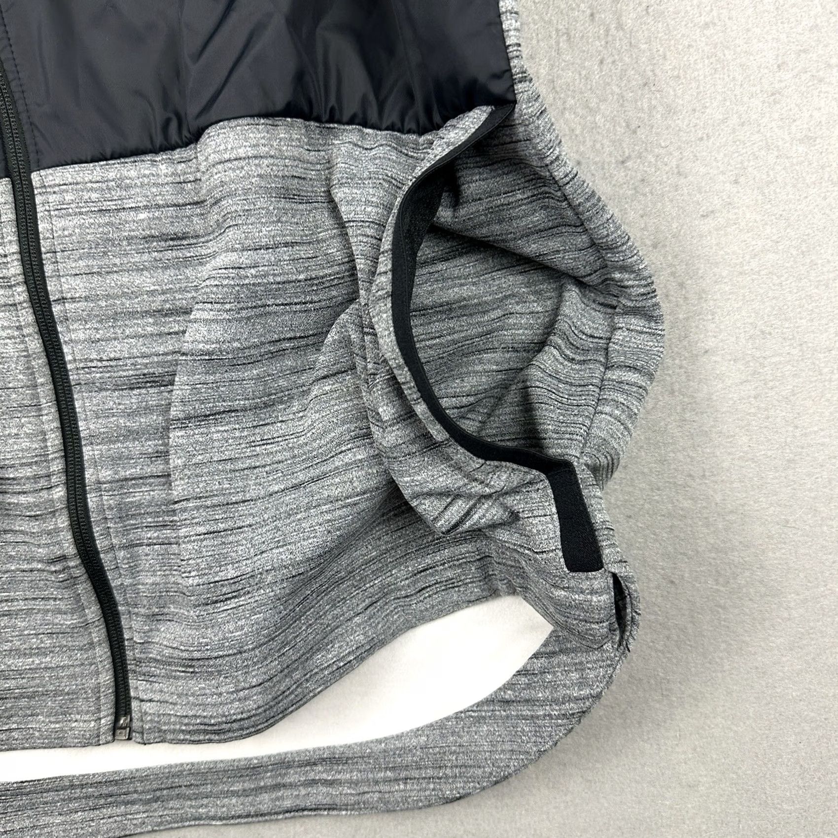 Nike Nike Jacket Men L Gray Black Hybrid Therma Fit Dri Fit Hood Full Zip Pockets Windbreaker Sports Style Mens Size US L / EU 52-54 / 3 - 4 Thumbnail