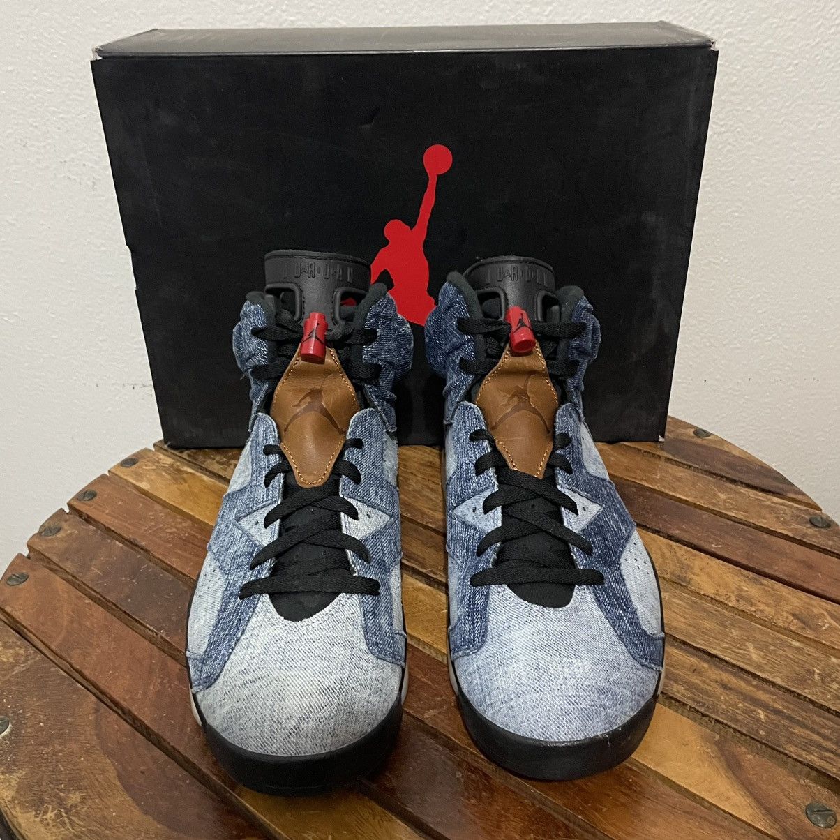 Jordan Brand × Nike Nike Air Jordan 6 Retro Washed Denim Mens US Size 11.5 Size US 11.5 / EU 44-45 - 3 Thumbnail