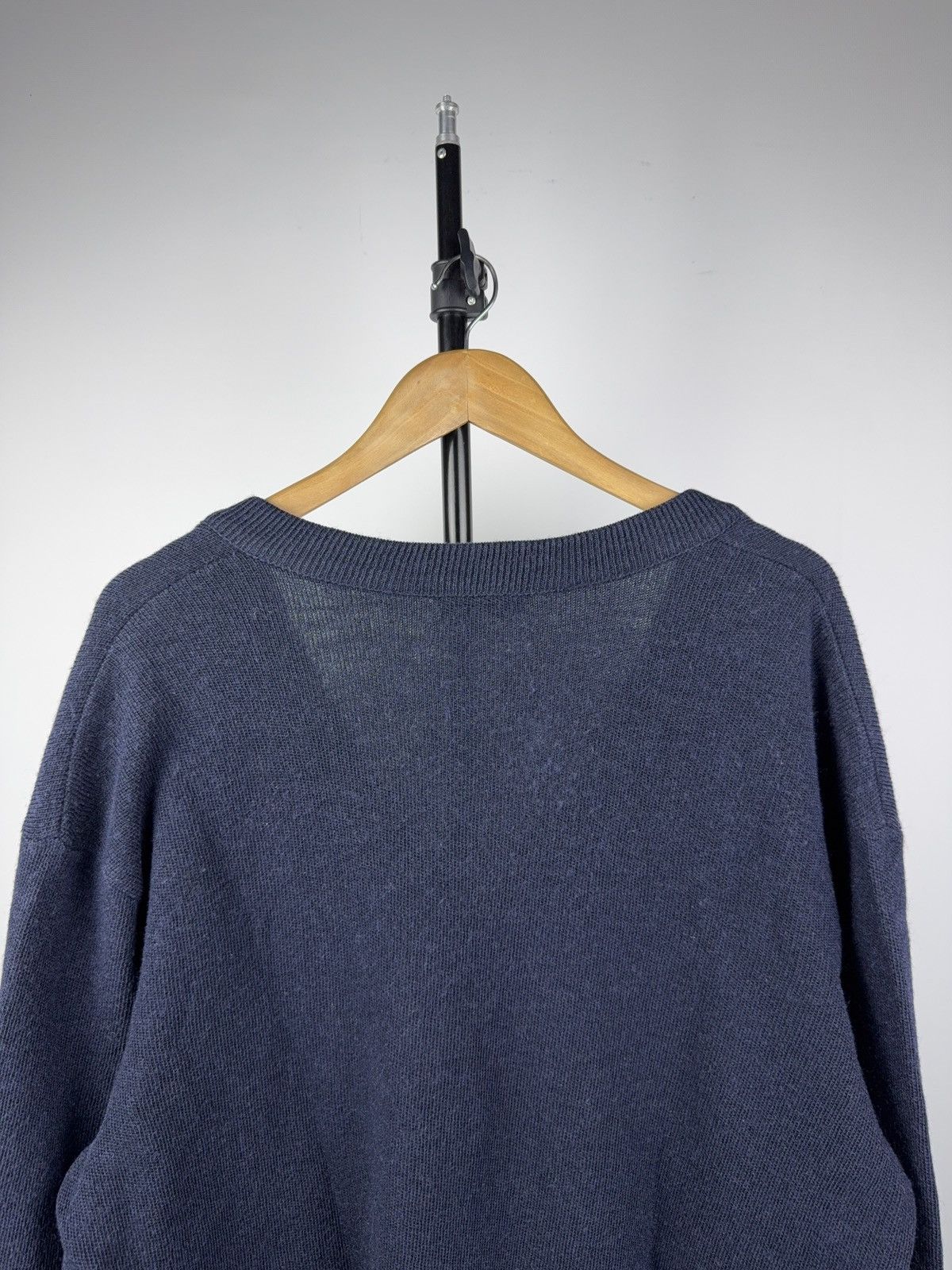 Lacoste Vintage Lacoste Made In France Wool Blend Cardigan Navy XL Size US L / EU 52-54 / 3 - 9 Thumbnail