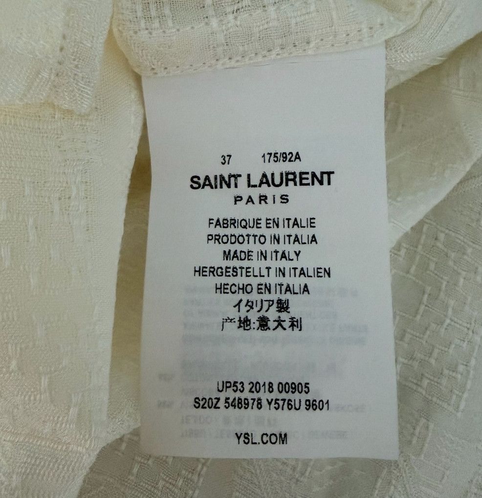 Saint Laurent Paris Saint Laurent Dark pattern laced long sleeve shirt-2505 Size US S / EU 44-46 / 1 - 5 Thumbnail