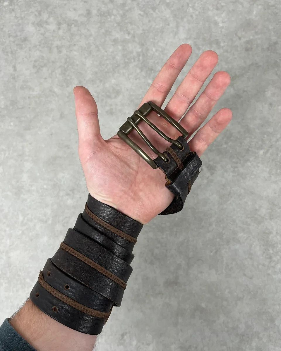 2000s Dolce & Gabbana Archive Brown Leather Belt