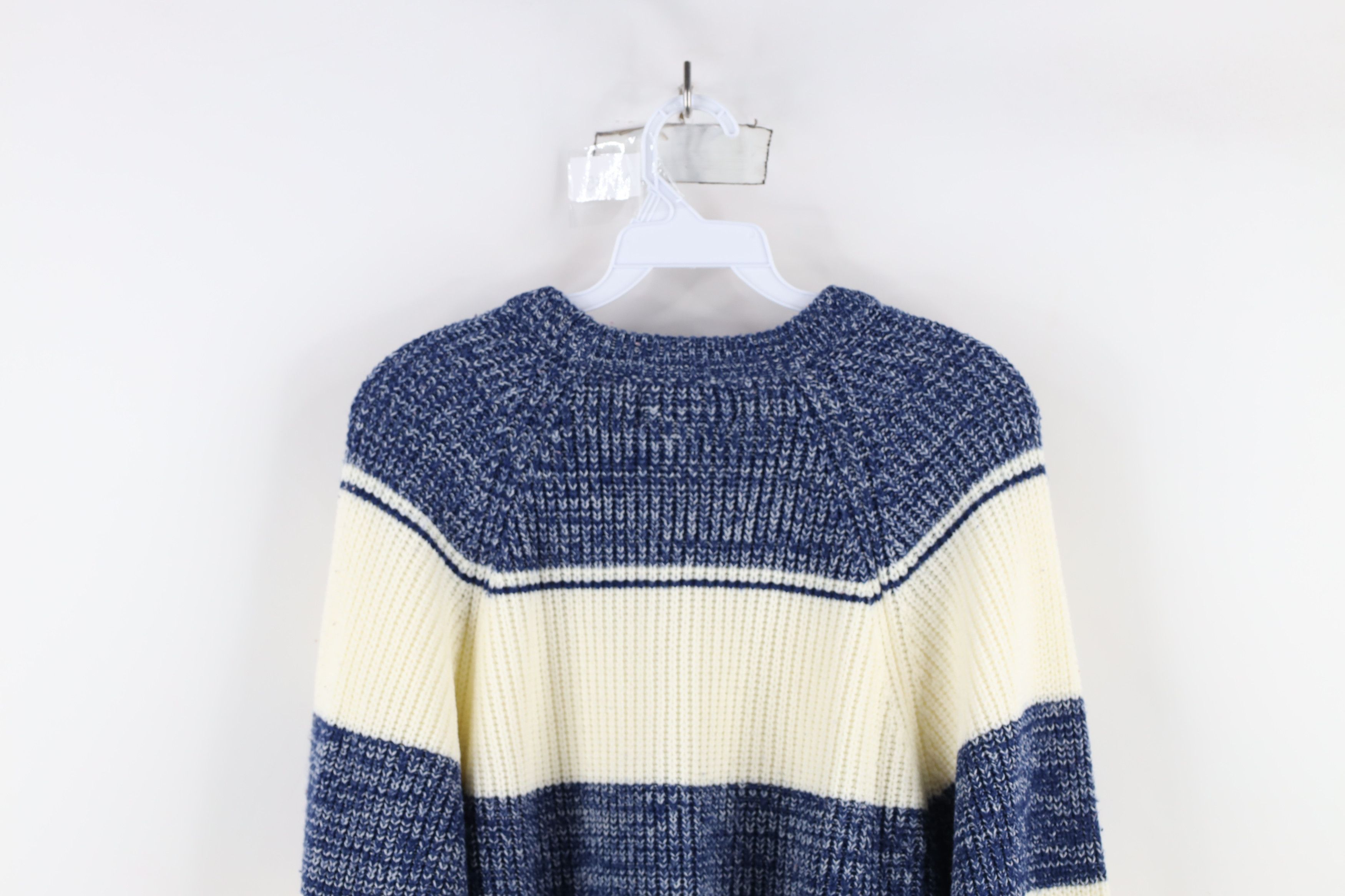 Vintage Vintage 90s Streetwear Block Chunky Ribbed Knit Sweater Size L / US 10 / IT 46 - 8 Thumbnail
