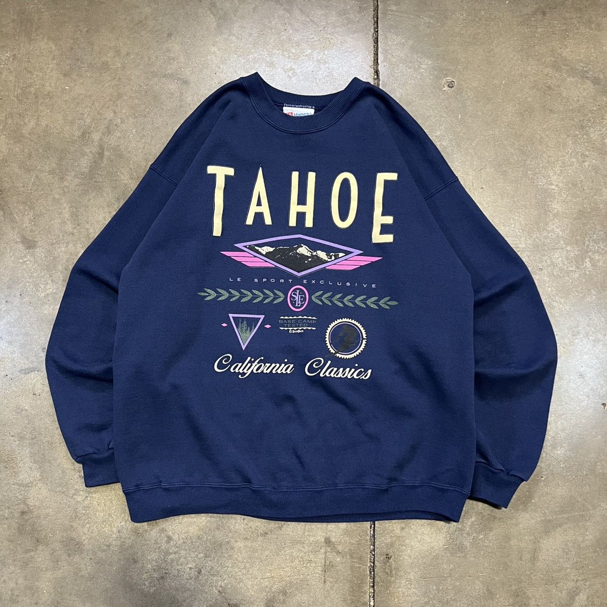 Vintage Vintage Lake Tahoe California Crewneck Sweatshirt Ski Nature Size US L / EU 52-54 / 3 - 1 Thumbnail