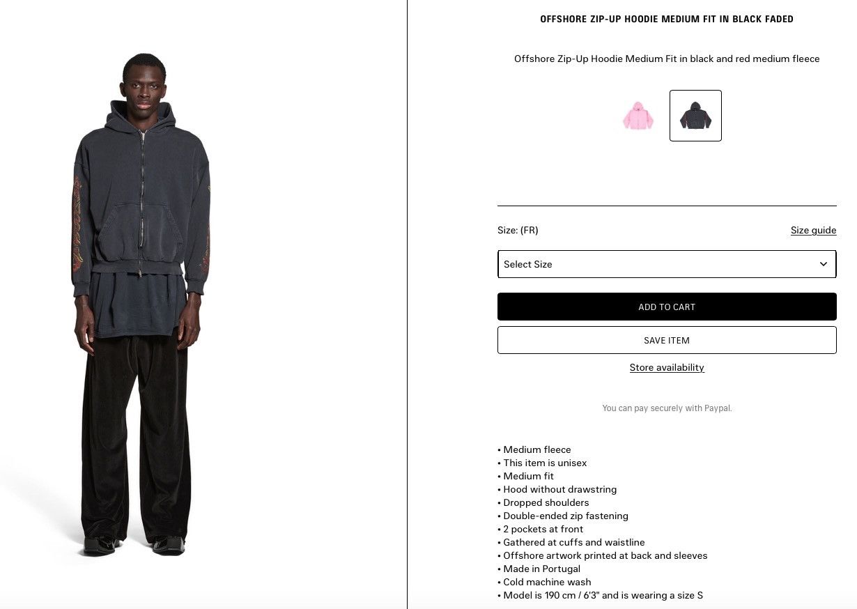 Balenciaga Balenciaga Offshore Hoodie and Sweat Pants Set Size US S / EU 44-46 / 1 - 19 Thumbnail