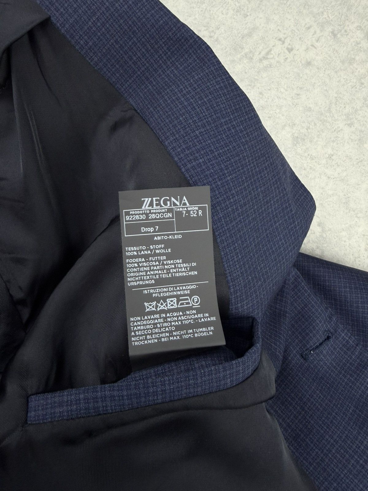 Ermenegildo Zegna Ermenegildo Zegna Navy Wool Blazer Jacket Size 52R Drop 7 Size 42R - 8 Thumbnail