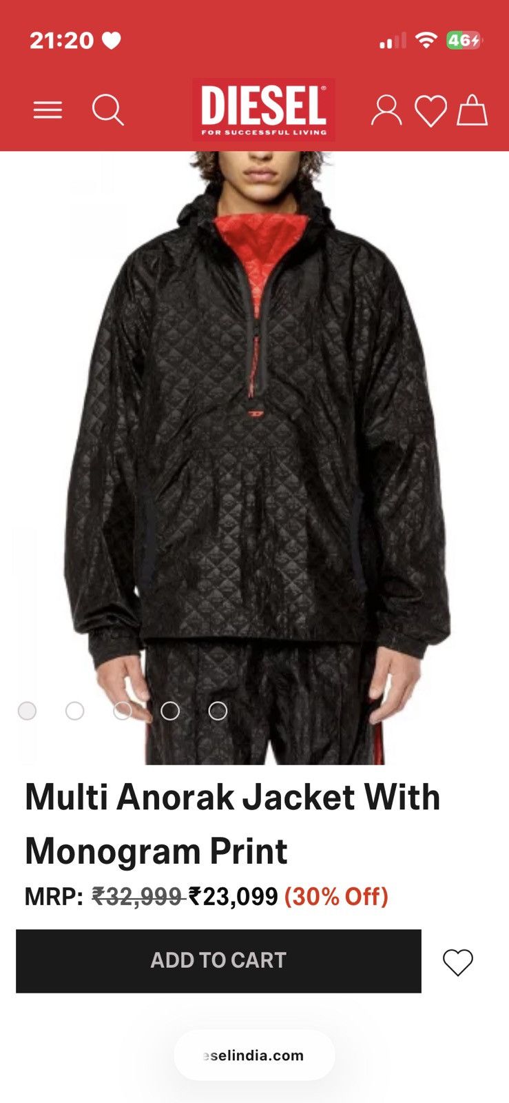 Diesel 🔥RRP $350 DIESEL SPORT 2025 MONOGRAM ANORAK NYLON JACKET Size US M / EU 48-50 / 2 - 15 Thumbnail