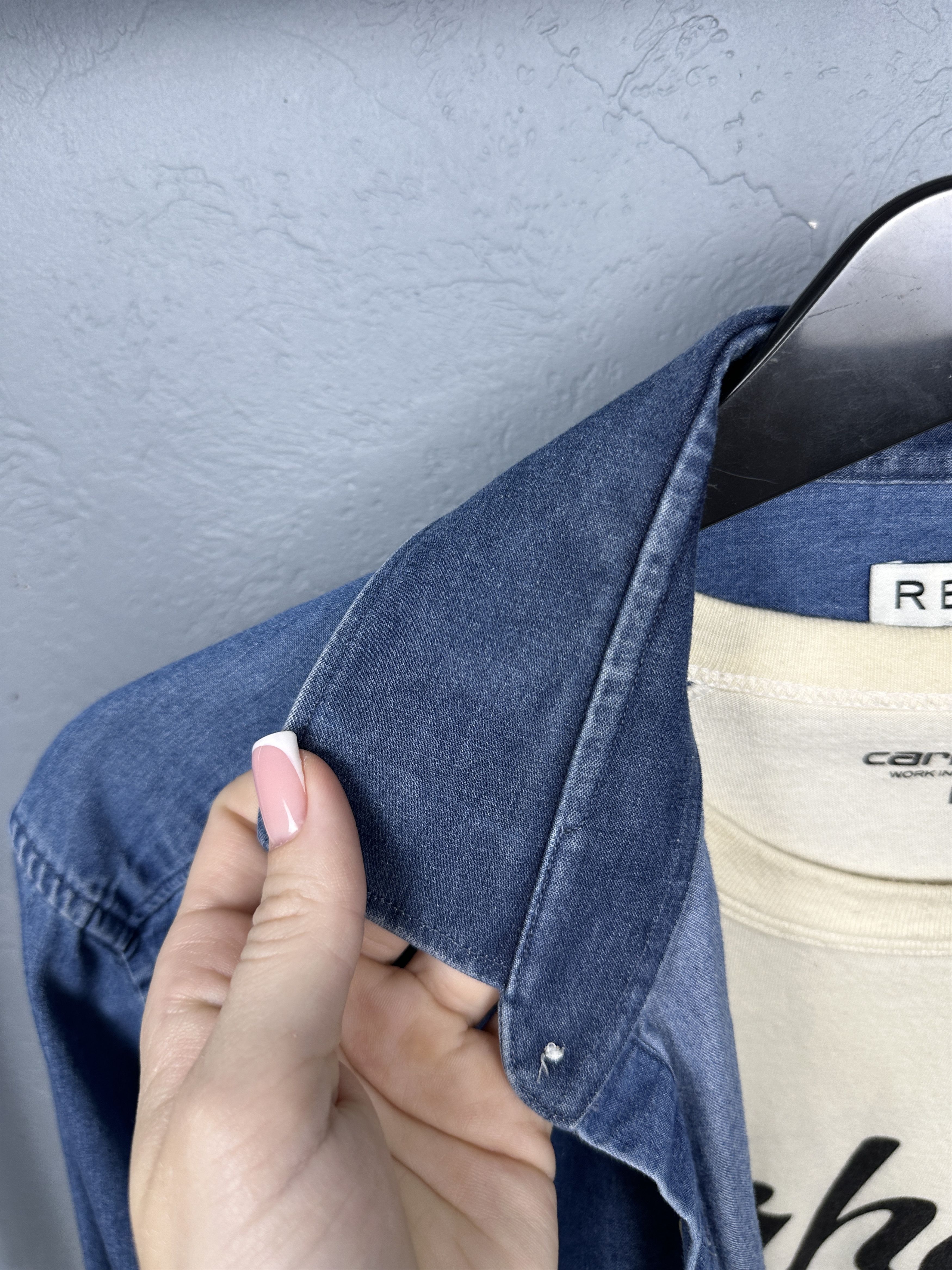Reiss Reiss Mens Denim Long Sleeve Shirt Jeans Size US M / EU 48-50 / 2 - 4 Thumbnail