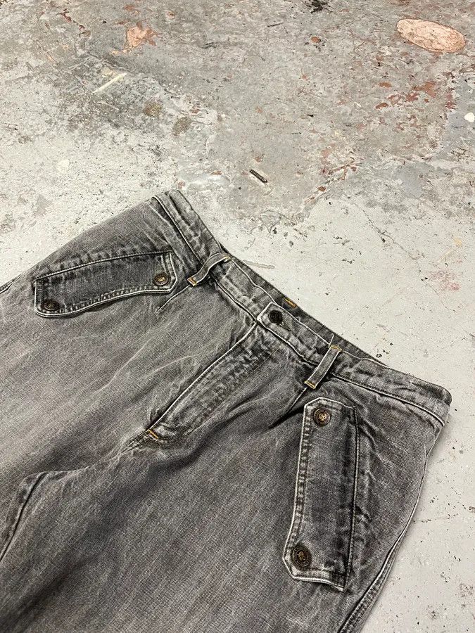 Dolce & Gabbana AW2004 Dolce & Gabbana Grey Cargo Double Knee Denim Jeans Size US 33 - 5 Thumbnail