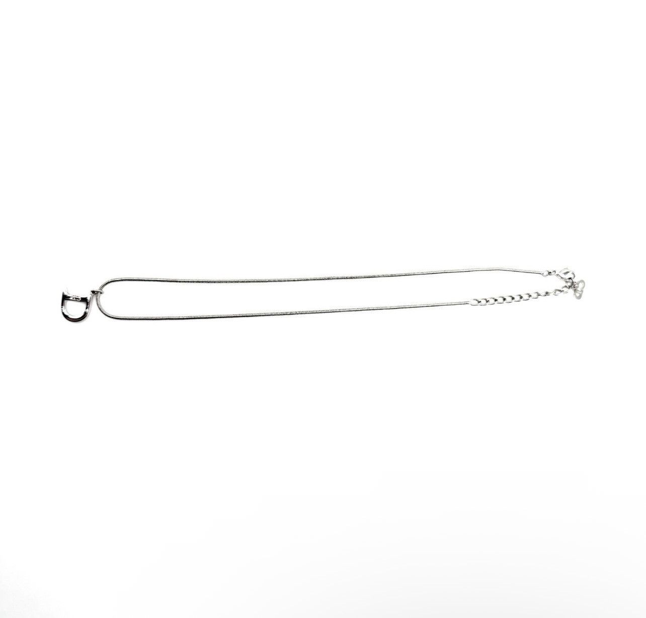 Dior Christian Dior Archival Silver "D" Logo Pendant Necklace Size ONE SIZE - 3 Thumbnail