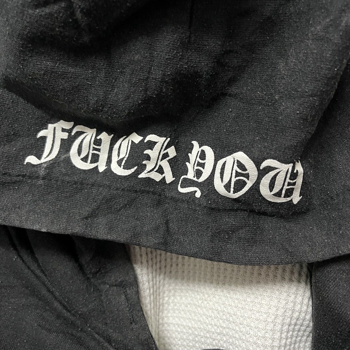 Chrome Hearts × Vintage Chrome Hearts FUCK YOU Horseshoe Thermal Pullover Hoodie Size US M / EU 48-50 / 2 - 10 Thumbnail