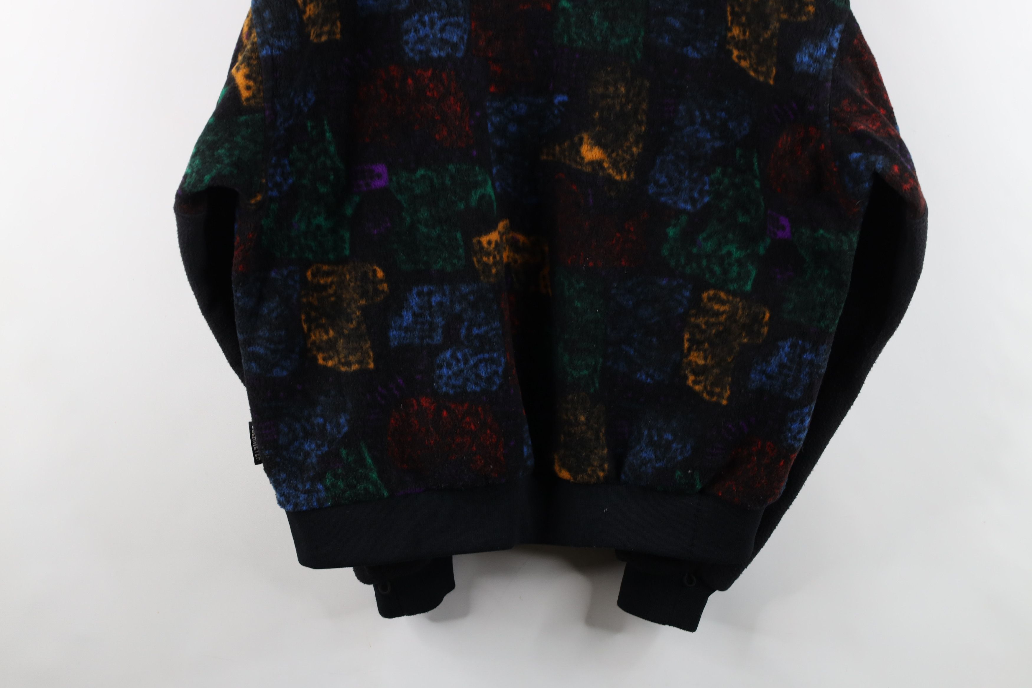 Vintage Vintage 90s Streetwear Geometric Fleece Full Zip Jacket Size US XL / EU 56 / 4 - 15 Thumbnail