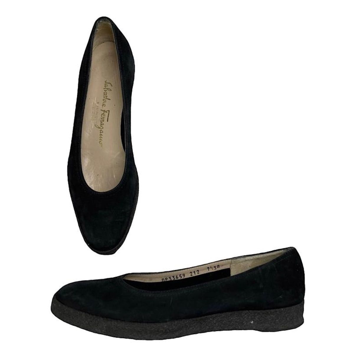 Salvatore Ferragamo Black Plastic Ballet Flat Size US 6.5 / IT 36.5 - 1 Thumbnail