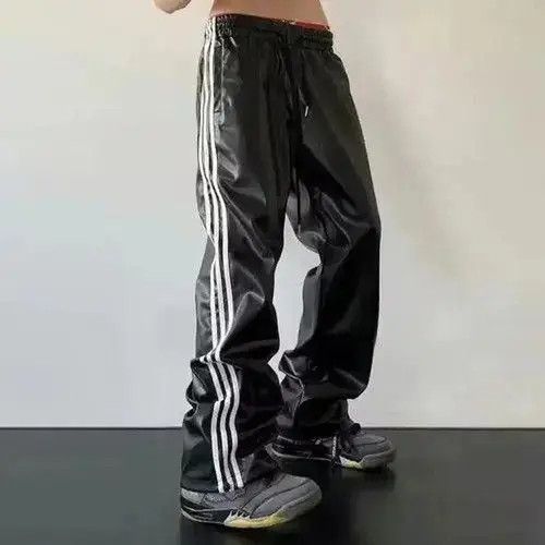 VIBE Striped Leather Stacked Flare Pants Size US 29 - 5 Thumbnail