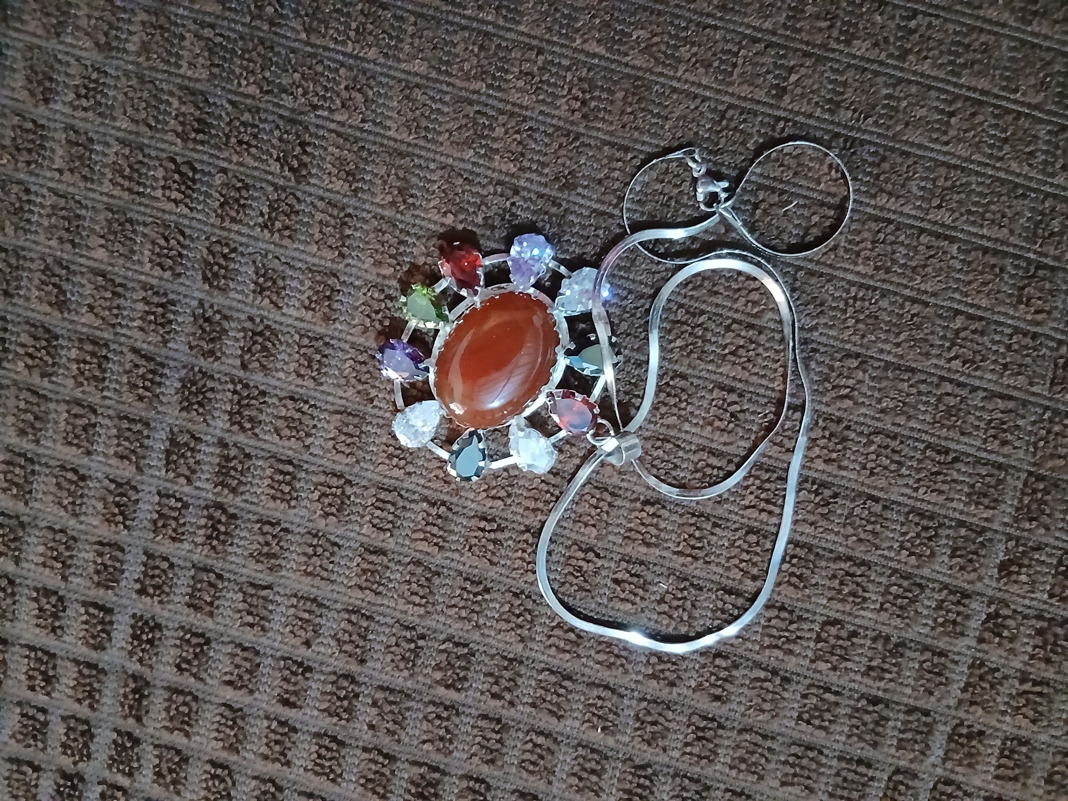 Other Orange Stone Necklace Size ONE SIZE - 2 Thumbnail