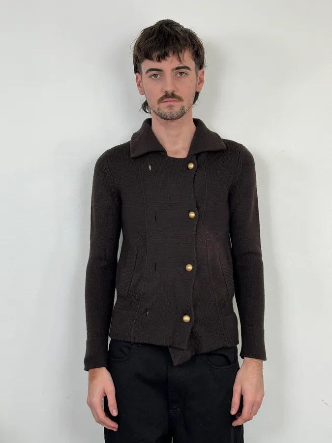 Dolce & Gabbana 1990s Dolce & Gabbana Wool Brown Buttoned Cardigan Jacket Size US XS / EU 42 / 0 - 2 Thumbnail