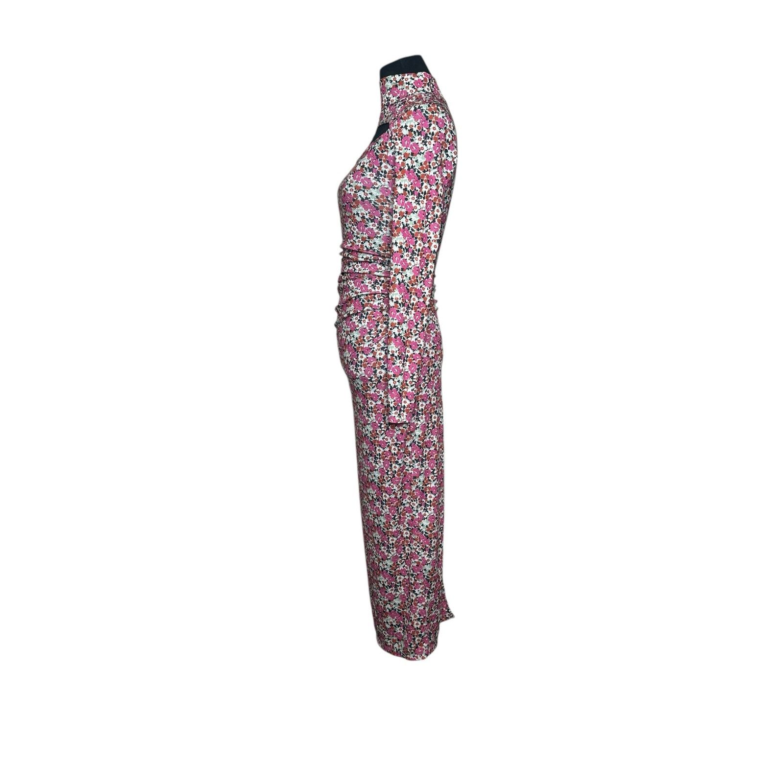 Zara Zara pink floral long sleeves maxi pencil dress size Small Size S / US 4 / IT 40 - 7 Thumbnail