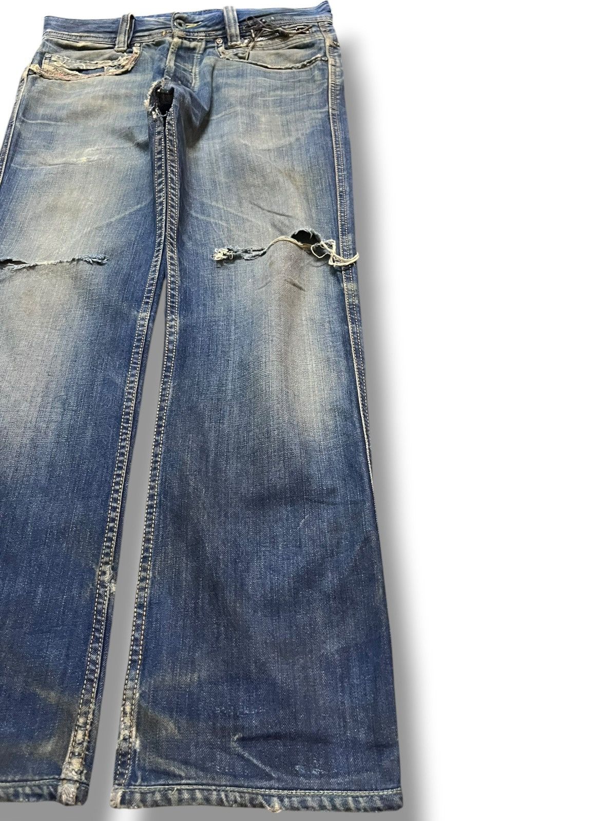 Diesel Vintage Diesel Paddom Mudwash Ripped Distressed Denim Size US 31 - 6 Thumbnail