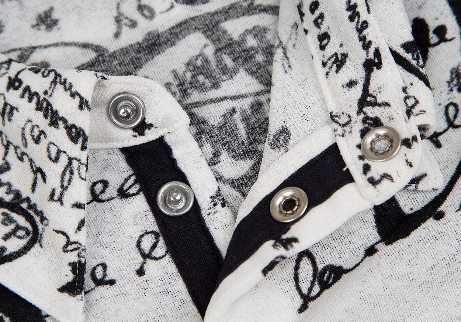 Jean Paul Gaultier Snap Button Shirt in Black and White, Size 48 Size US M / EU 48-50 / 2 - 4 Thumbnail