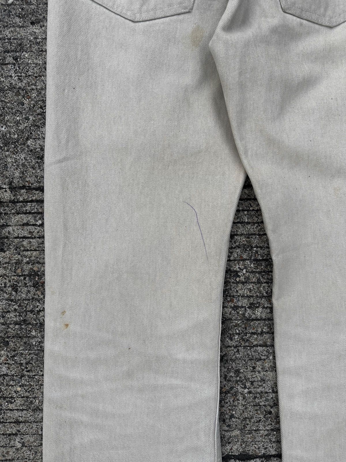 Helmut Lang Helmut Lang Low Waist Boot Cut Cream Denim Size US 27 - 12 Thumbnail
