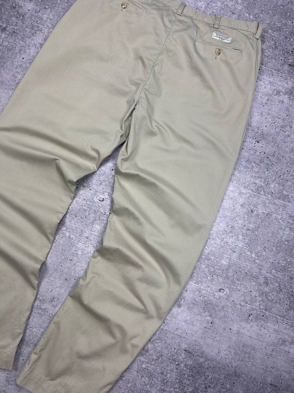 Polo Ralph Lauren × Vintage Vintage Polo Ralph Lauren Y2K Style Gordon Chino Beige Pants Size US 38 / EU 54 - 18 Thumbnail