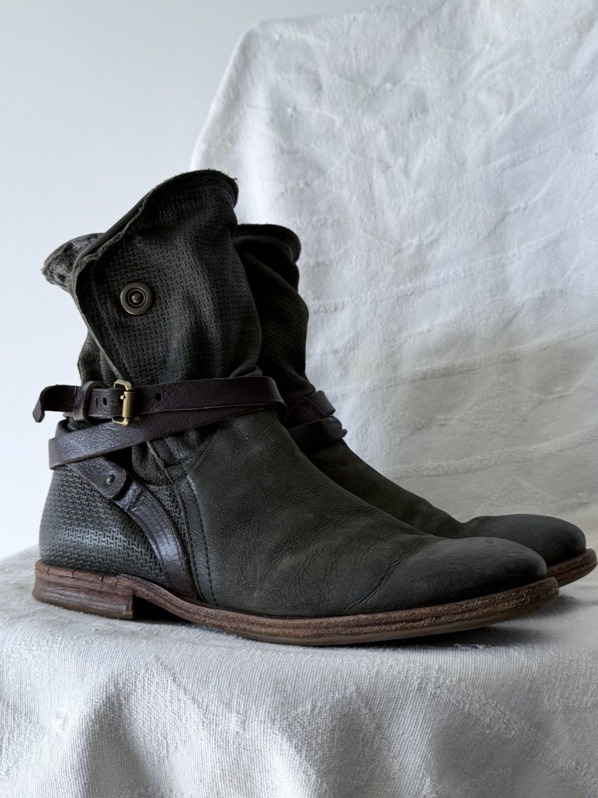 A.S.98 Avant Garde A.S. 98 14th Addiction Style Leather Boots Size US 8 / EU 41 - 1 Thumbnail