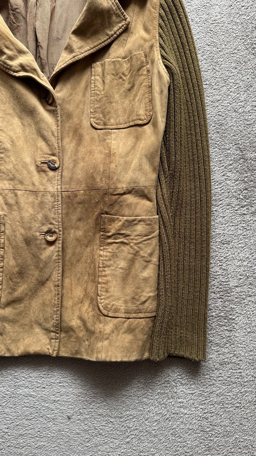 Genuine Leather Vintage Massimo Dutti Leather Blazer Jacket Helmut Lang vibe Size L / US 10 / IT 46 - 7 Thumbnail