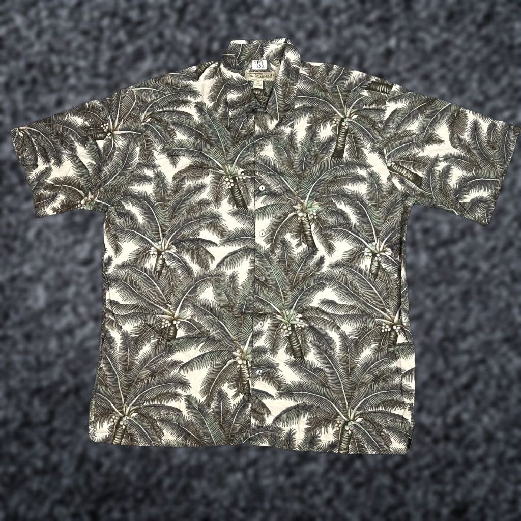 Tori Richard Tori Richard Shirt Mens XL Brown Tan Palm Tree Hawaiian Aloha Button Up Cotton Size US XL / EU 56 / 4 - 1 Thumbnail