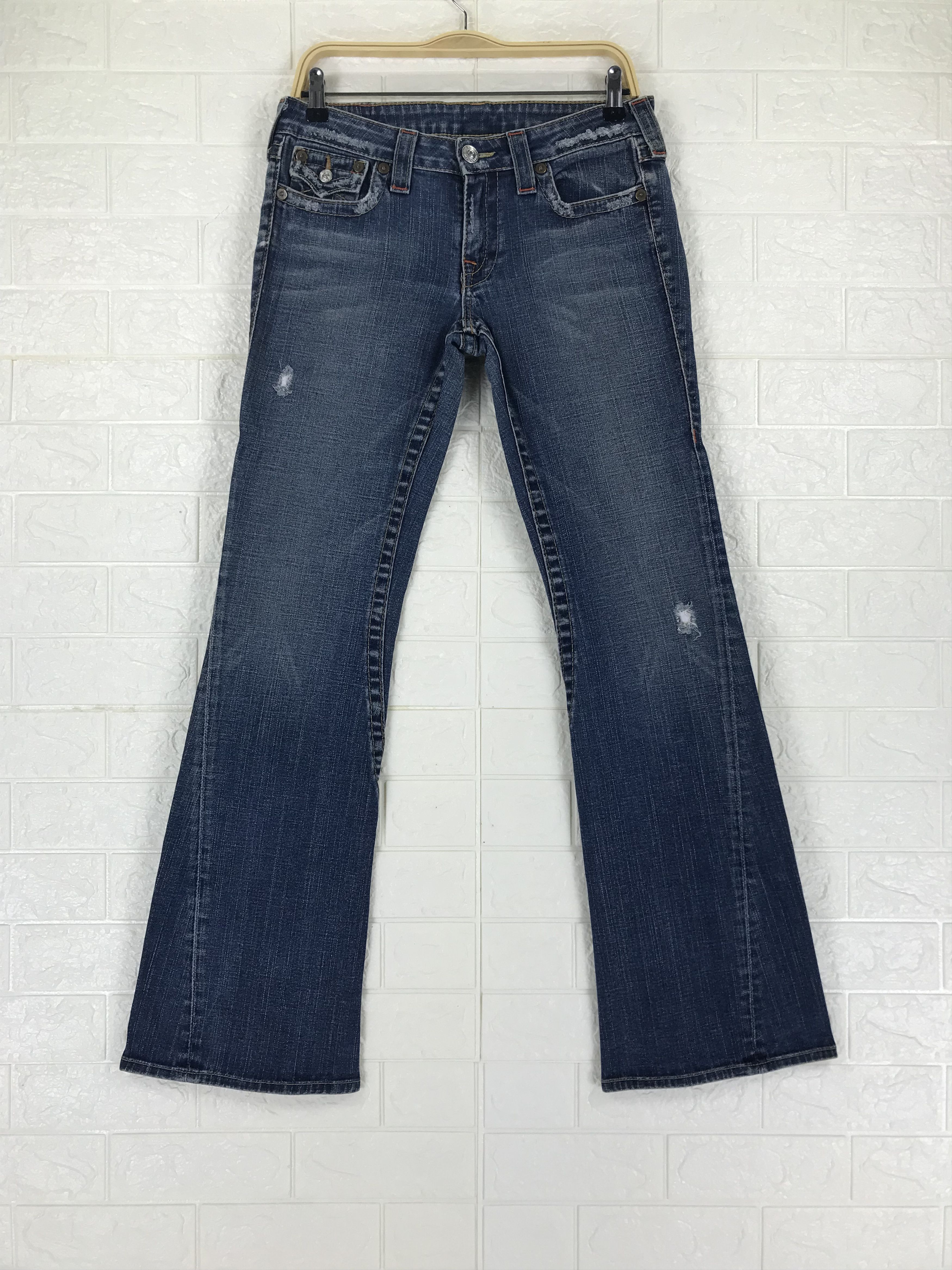 True Religion Vintage USA True Religion Low Rise Super Flare Jeans Size 30" / US 8 / IT 44 - 1 Thumbnail