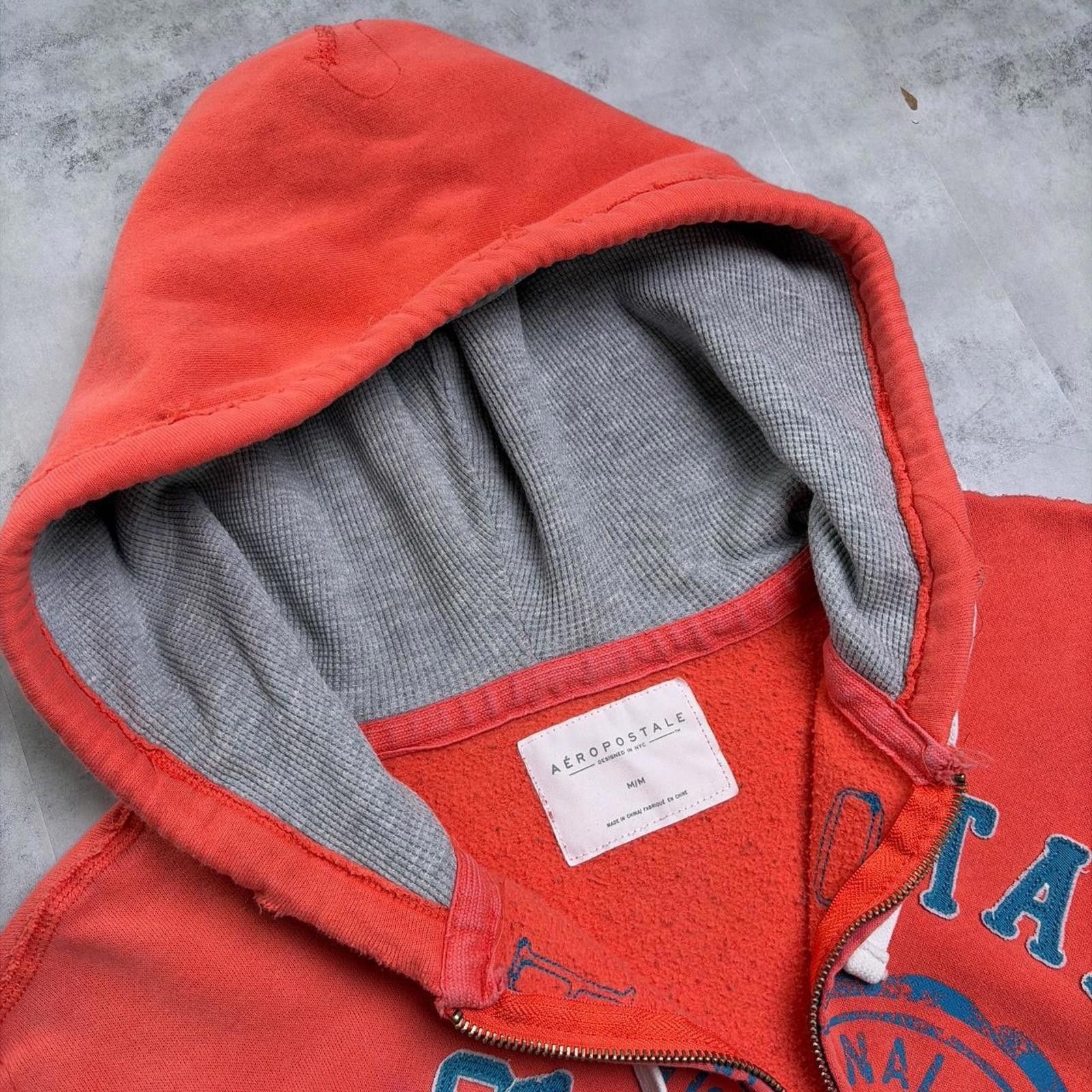 Aeropostale Y2K Pink Aeropostale Grunge Skater Thermal Zip Up Hoodie Size M / US 6-8 / IT 42-44 - 5 Thumbnail