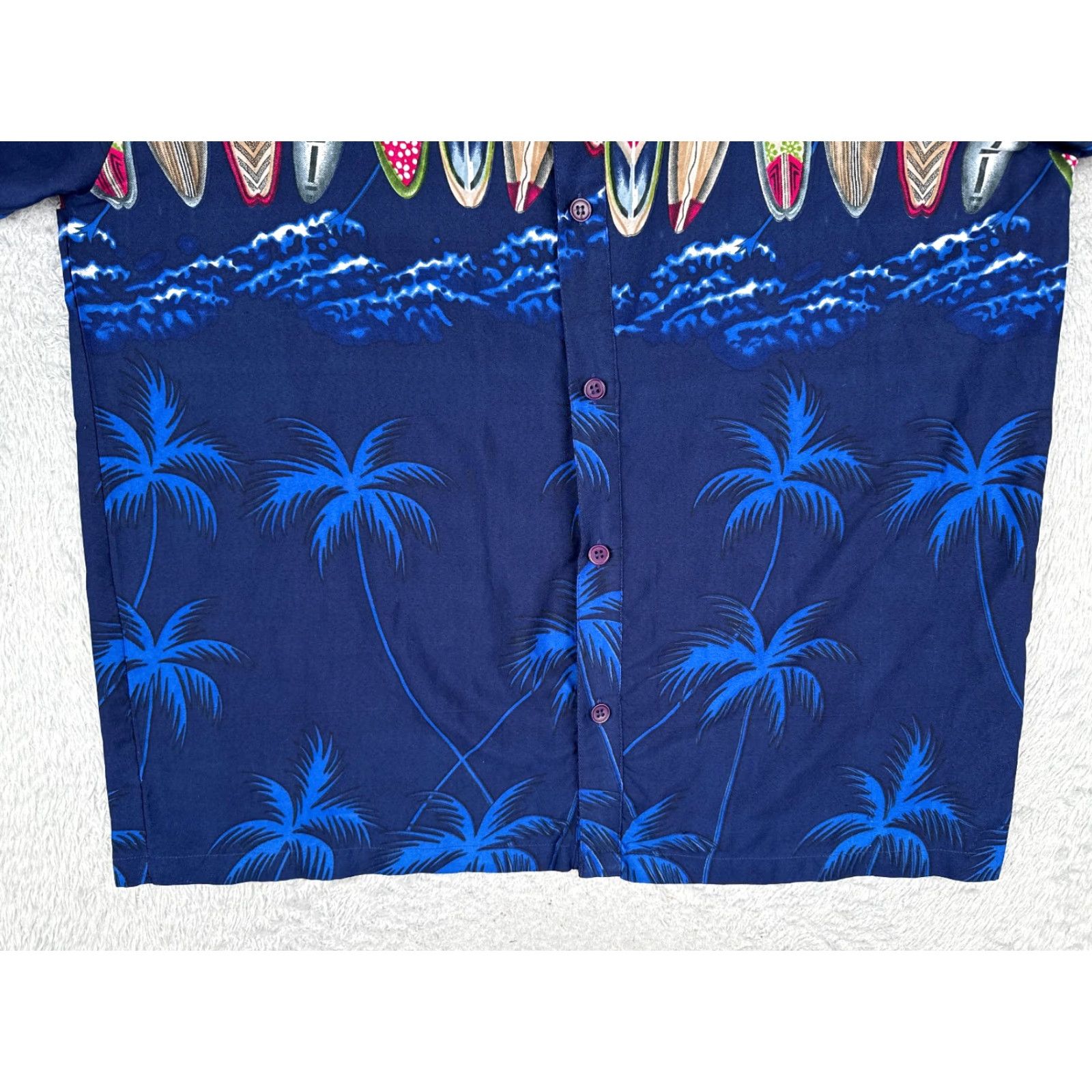 Vintage Ramp Rage Button-Up Shirt Mens XL Blue Floral Resort Aloha Beach Hawaiian Palm Surf Size US XL / EU 56 / 4 - 5 Thumbnail