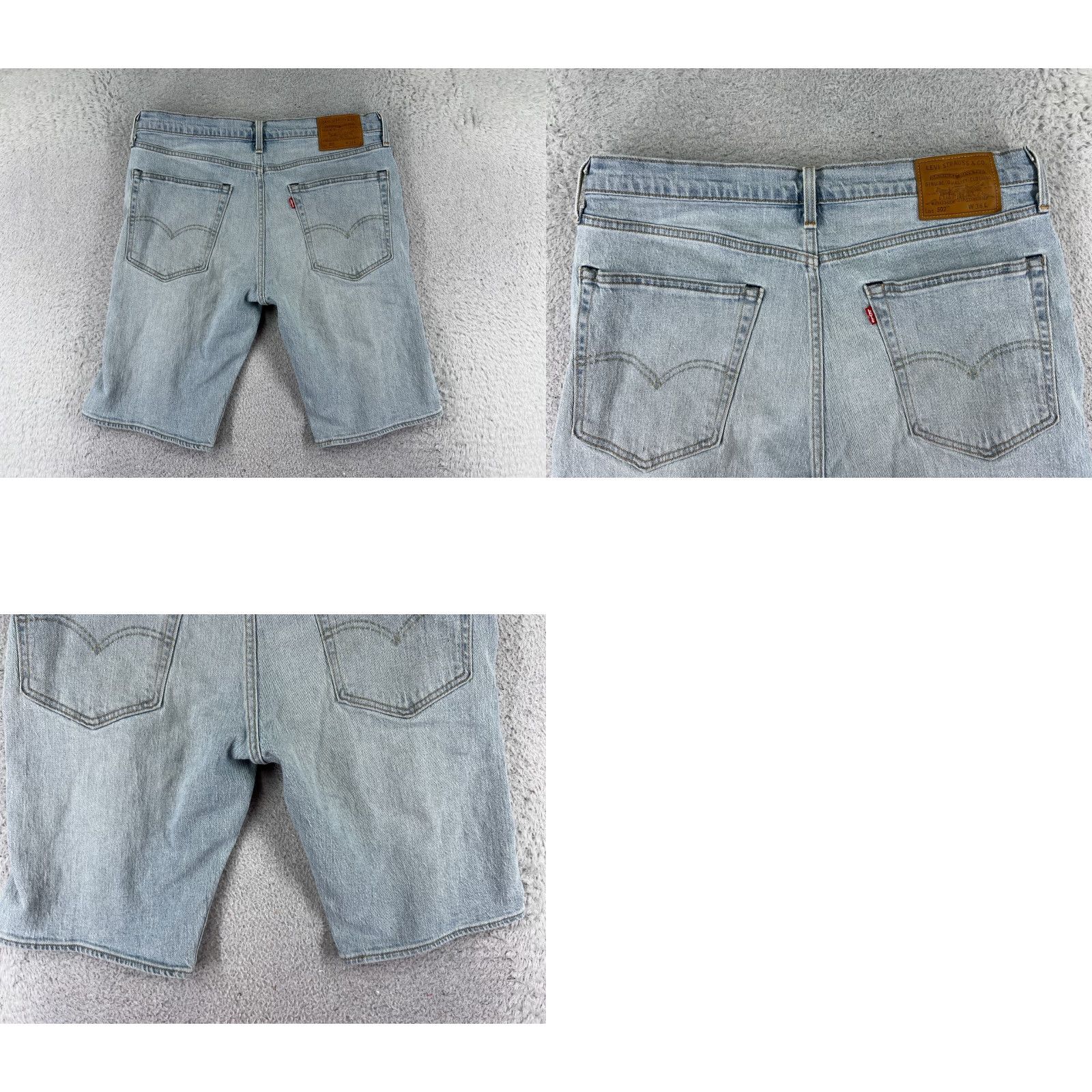 Levi's Levis Denim Shorts 36 Blue Premium Big E 502 Zip Fly 33x11 Adult Jeans Cutoff Size US 36 / EU 52 - 10 Thumbnail