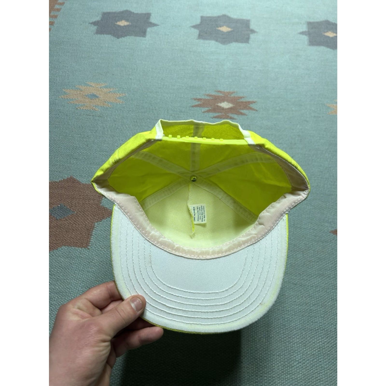 Vintage VINTAGE SnapBack hat cap hydro mechanical supply Michigan hi vis made in USA Mens Adjustable Yellow USA Snapback Size ONE SIZE - 5 Thumbnail